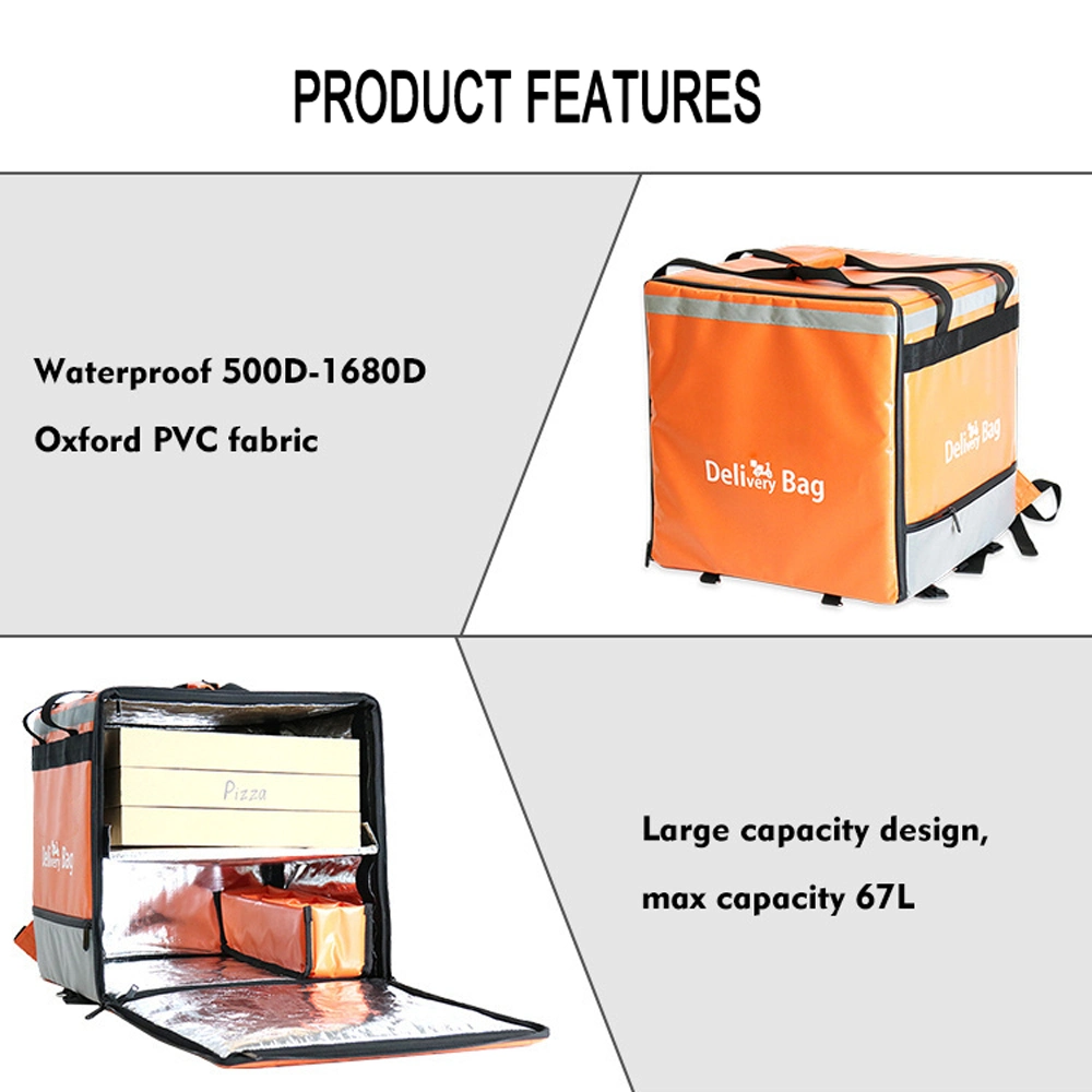 Picnic Insulated Lunch Box Cooler Bag for Women Large Capacity Food Delivery Box Pizza Take-out Box Cooler Lunch Bag